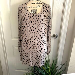 Chic Long Sleeve Polka Dot Blouse